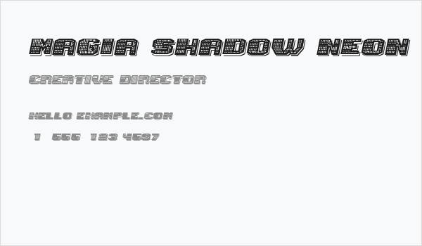 Magia Shadow Neon Italic Business Card