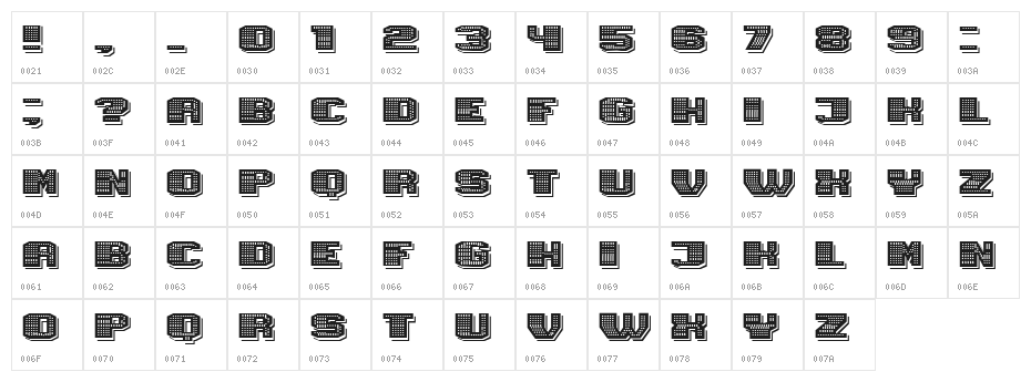 Magia Shadow Neon Character Map