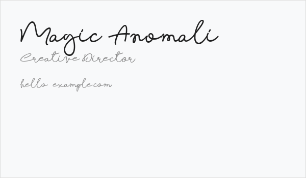 Magic Anomali Business Card