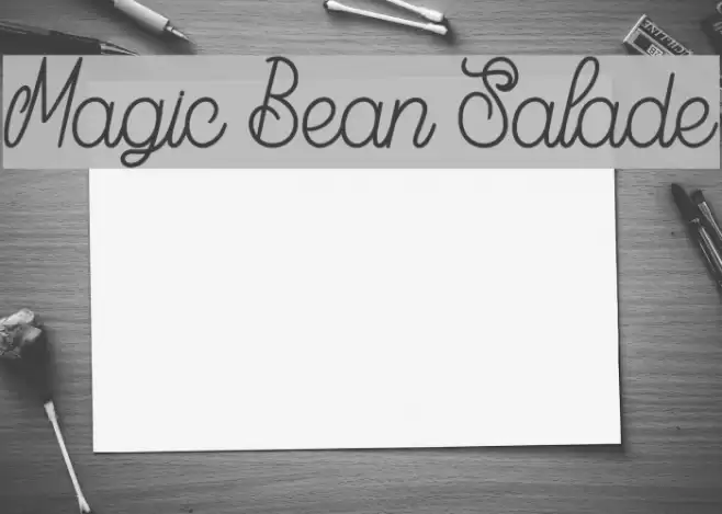 Magic Bean Salade Font examples