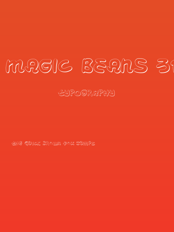 Magic Beans 3D Poster