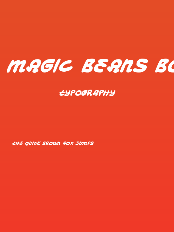 Magic Beans Bold Italic Poster