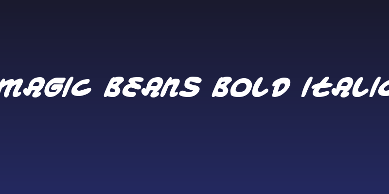 Magic Beans Bold Italic Social Header