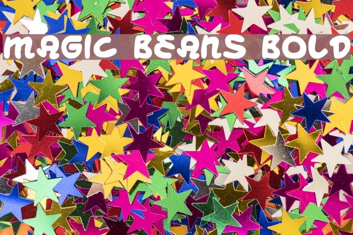 Magic Beans Bold 字体 examples
