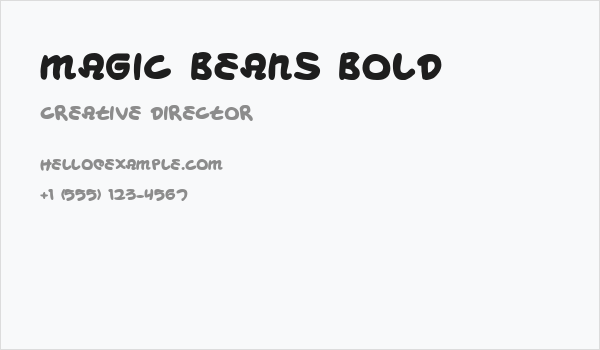 Magic Beans Bold Business Card
