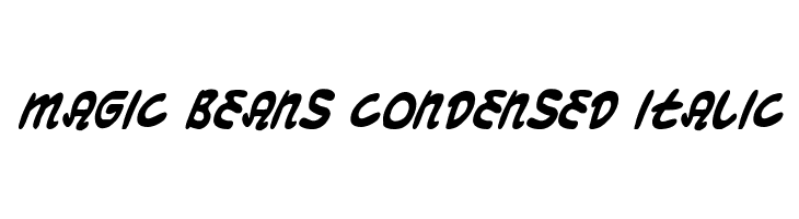 Magic Beans Condensed Italic  नि: शुल्क फ़ॉन्ट्स डाउनलोड