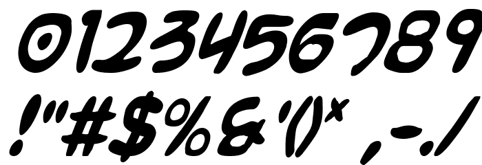 Magic Beans Condensed Italic Font OTHER CHARS