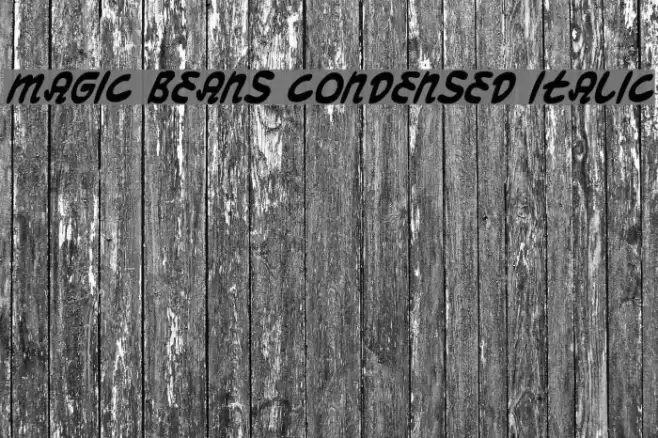 Magic Beans Condensed Italic फ़ॉन्ट examples