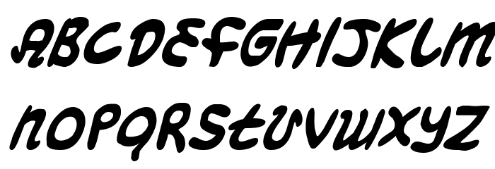 Magic Beans Condensed Italic Font LOWERCASE