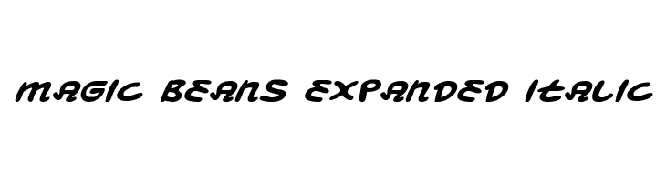 Magic Beans Expanded Italic  Free Fonts Download