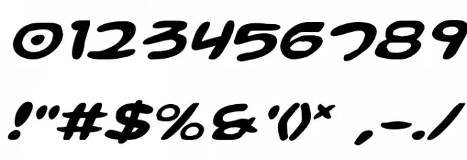 Magic Beans Expanded Italic Font OTHER CHARS