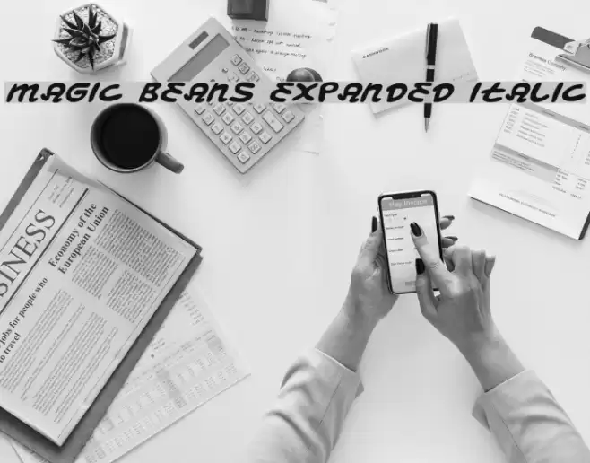 Magic Beans Expanded Italic Font examples