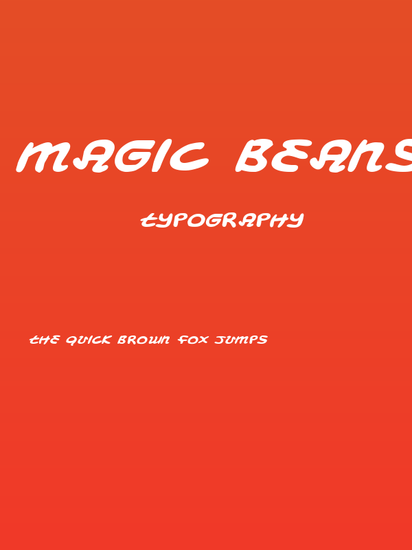 Magic Beans Expanded Italic Poster