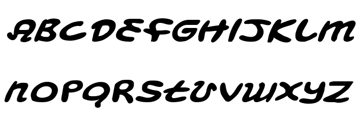 Magic Beans Expanded Italic Font LOWERCASE