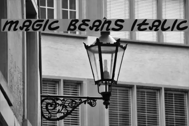 Magic Beans Italic फ़ॉन्ट examples
