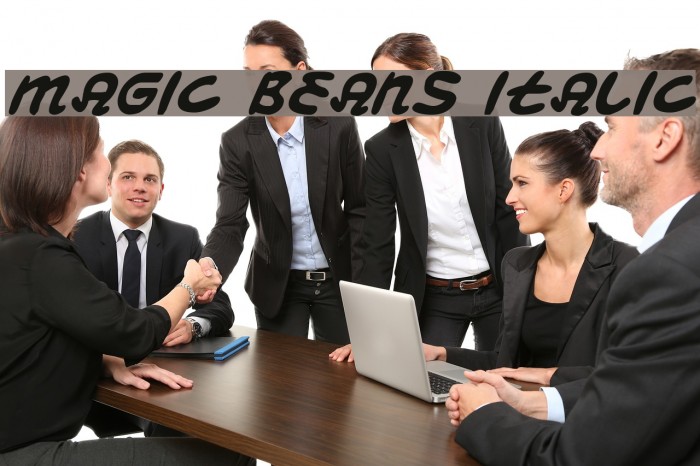 Magic Beans Italic Font examples