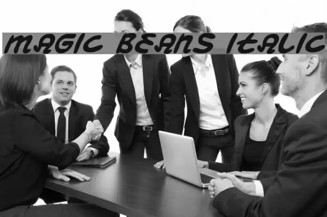 Magic Beans Italic फ़ॉन्ट examples