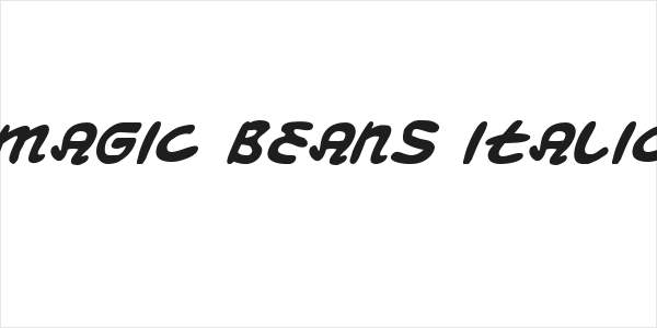 Magic Beans Italic Logo