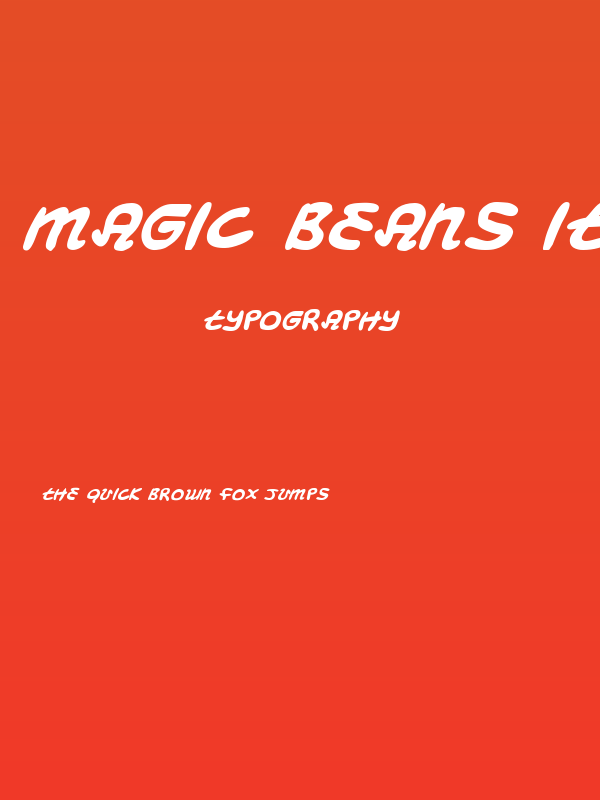 Magic Beans Italic Poster