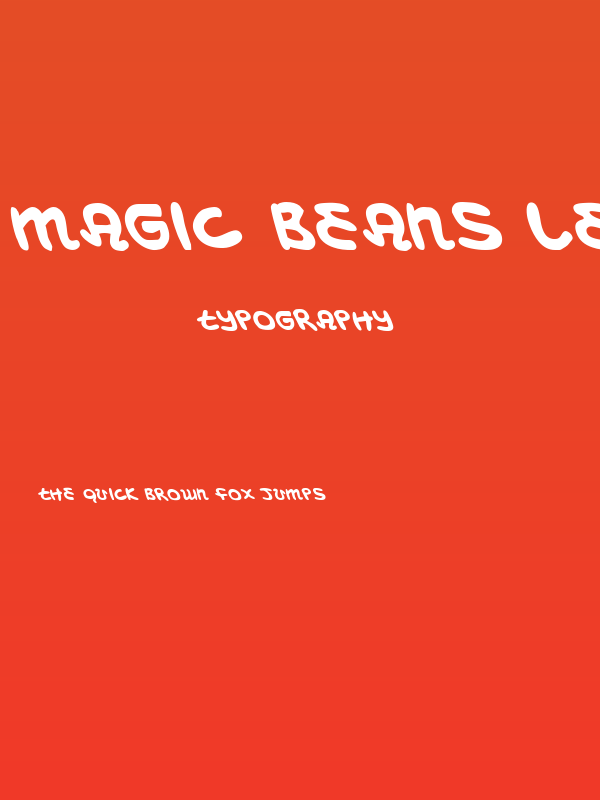 Magic Beans Leftalic Poster