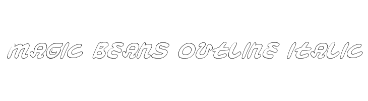 Magic Beans Outline Italic Font