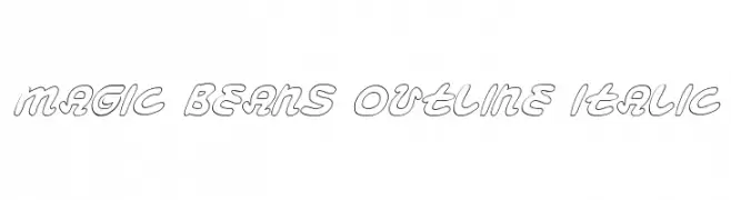 Magic Beans Outline Italic  Fuentes Gratis Descargar