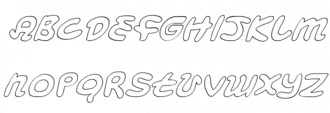 Magic Beans Outline Italic Polices MAJUSCULES