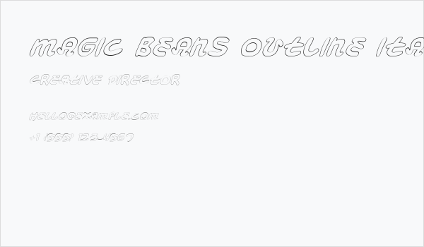 Magic Beans Outline Italic Business Card