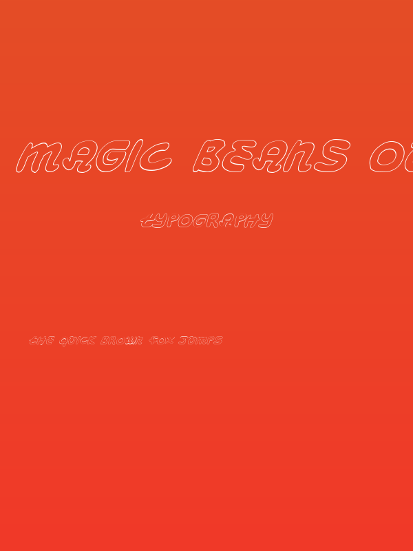 Magic Beans Outline Italic Poster
