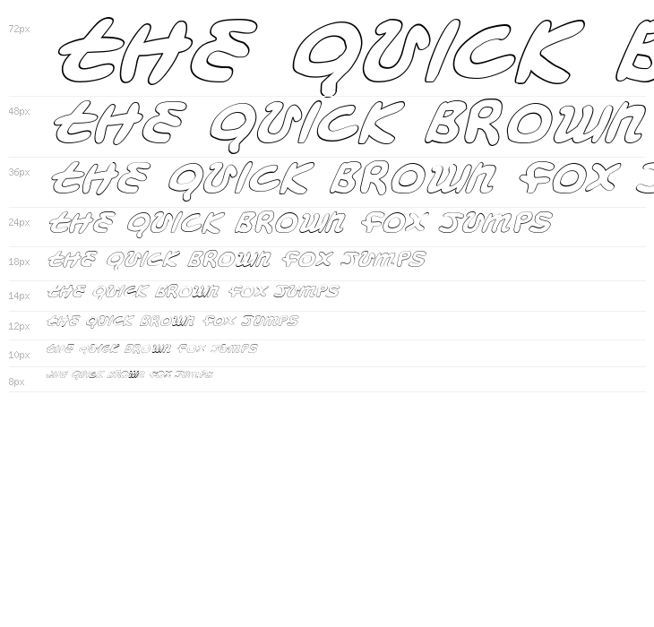 Magic Beans Outline Italic Waterfall