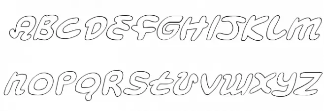 Magic Beans Outline Italic Polices MINUSCULES