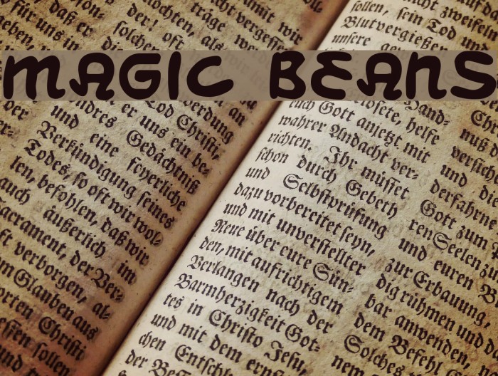 Magic Beans Schriftart examples