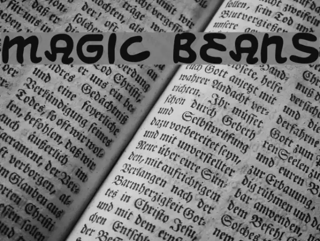 Magic Beans Schriftart examples