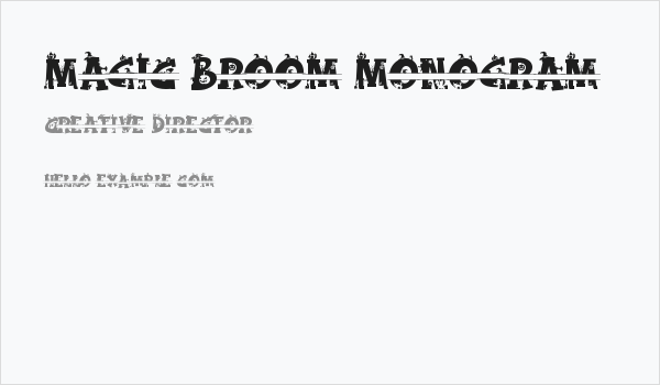 Magic Broom Monogram Business Card