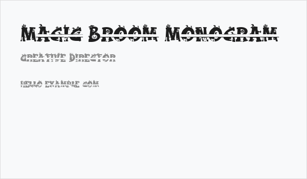 Magic Broom Monogram Business Card