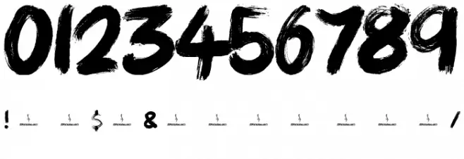 Magic Brush Font OTHER CHARS