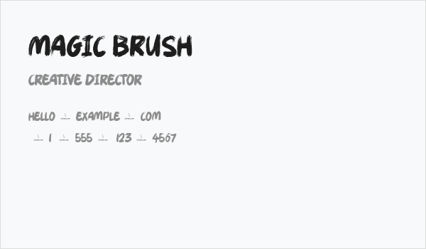 Magic Brush Business Card