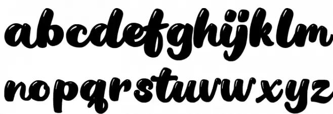 Magic Bubble फ़ॉन्ट लोअरकेस