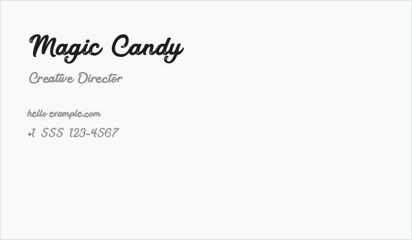 Magic Candy Business Card
