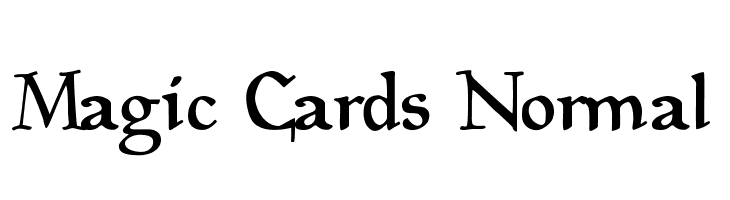 Magic Cards Normal Font
