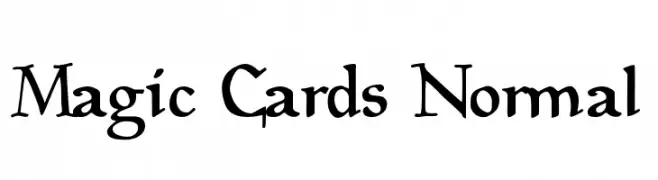 Magic Cards Normal  Descarca Fonturi Gratis