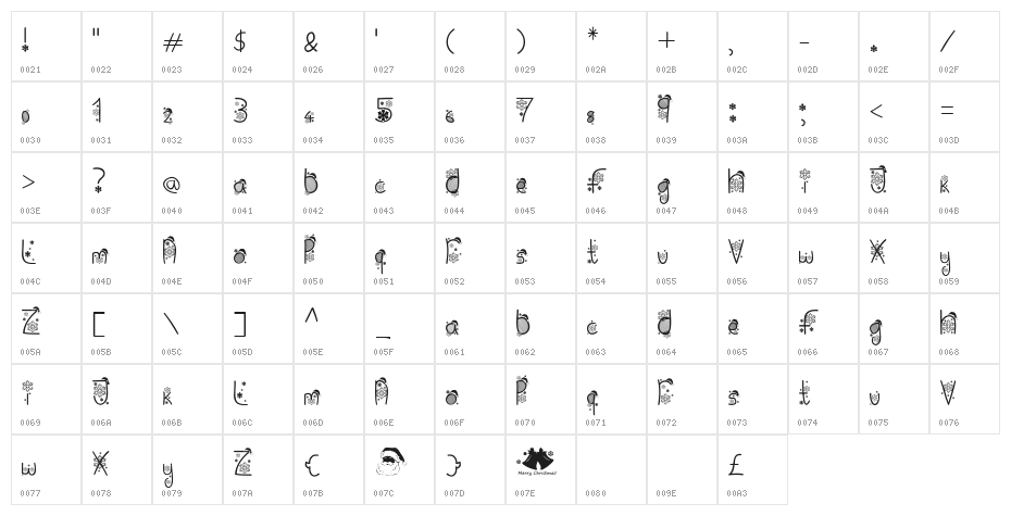 Magic Christmas Character Map
