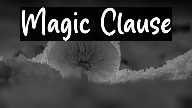 Magic Clause Font examples