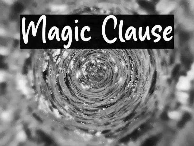 Magic Clause Font examples