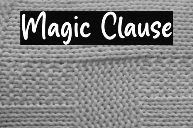 Magic Clause Font examples