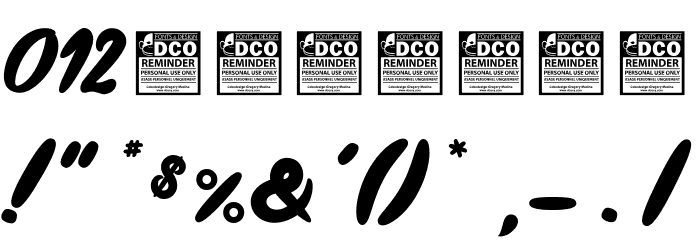 Magic Club_PersonalUseOnly Font OTHER CHARS