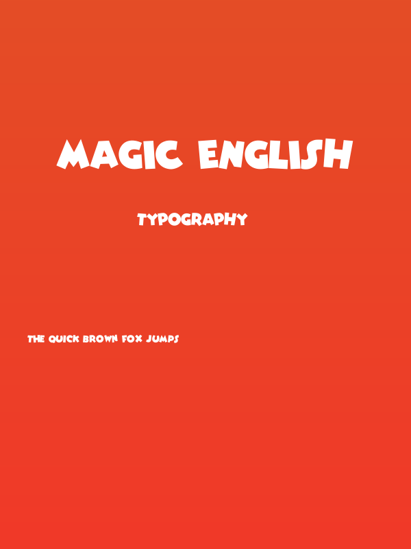 Magic English Poster