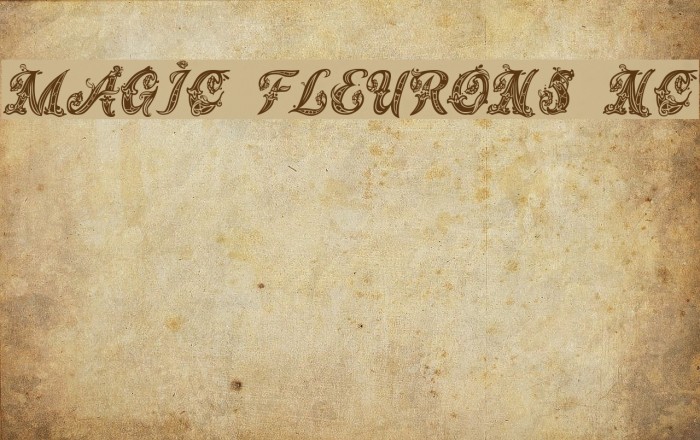 Magic Fleurons NC Font examples