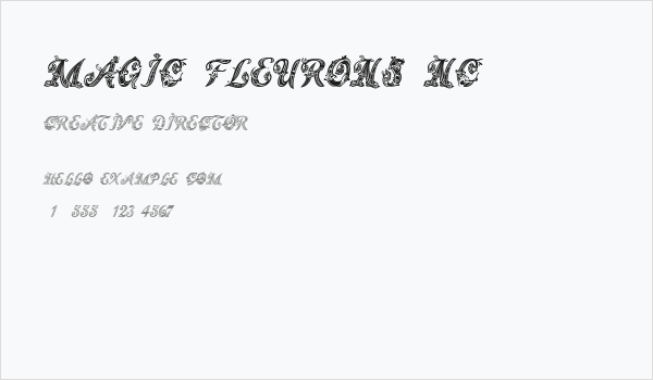 Magic Fleurons NC Business Card