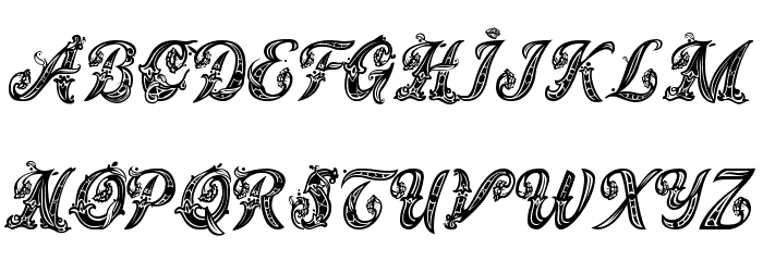 Magic Fleurons NC Font LOWERCASE